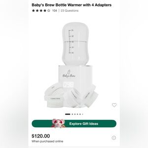 Baby's Brew Bottle Warmer with Adapters